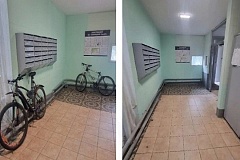В подъездах района Савелки за август убрали шесть кубометров хлама