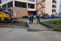 В Зеленограде проводятся локальные работы по благоустройству дворов