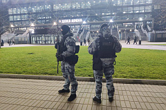 Охрану общественного порядка и безопасность на хоккейном матче в Москве обеспечила Росгвардия